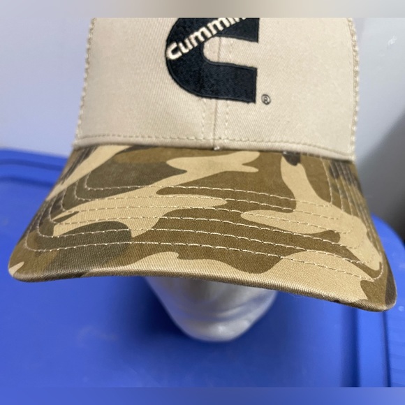 Cummins Diesel Camo Camouflage Bill Snapback Tan Mesh Cap/Hat - Picture 3 of 11